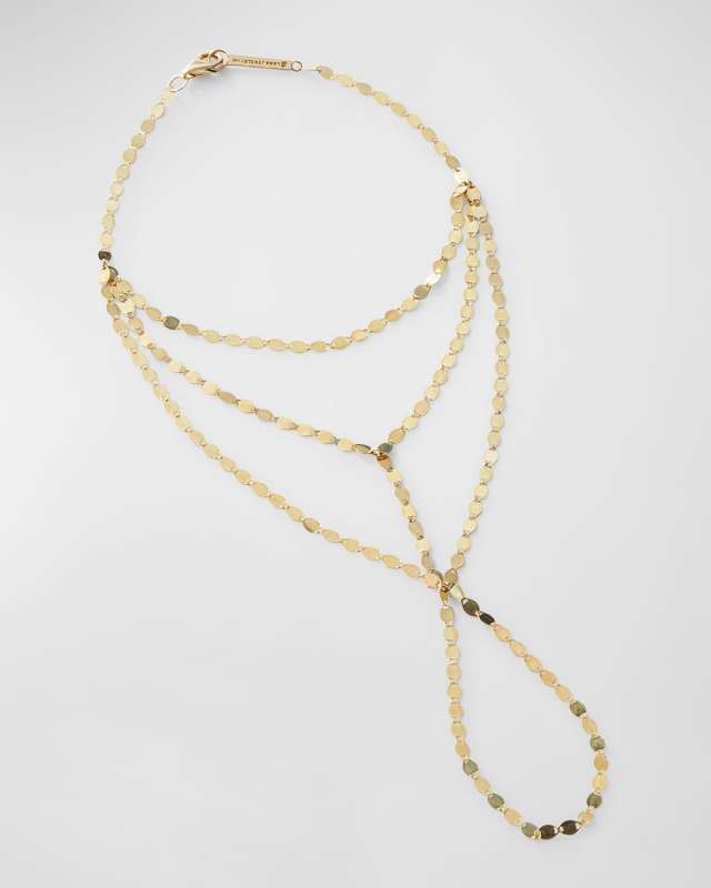 14K Gold Multi-Strand Hand Lariat